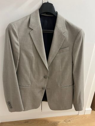 Americana Zara cuadros gris claro Talla 46