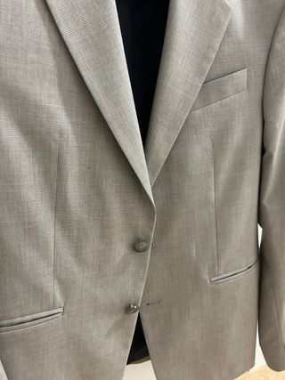 Americana Zara cuadros gris claro Talla 46
