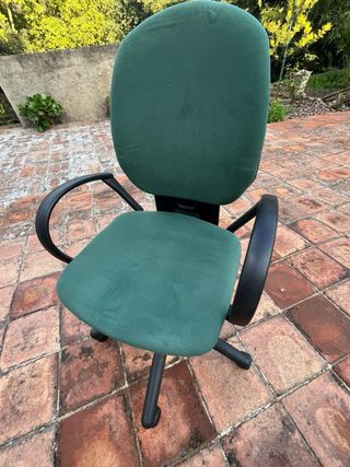 Silla giratoria de escritorio verde
