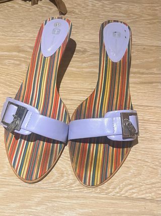 Sandalias de tiras multicolor talla 41
