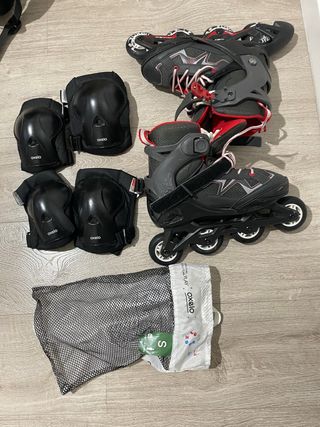 Patines en línea Oxelo con protecciones