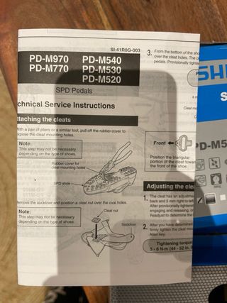 Calas Shimano SPD PD-M520 Nuevas