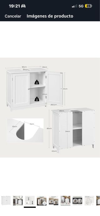 Mueble de baño madera gris y blanco