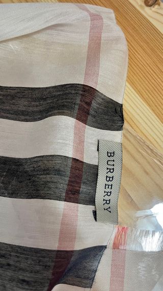 Pañuelo Burberry Seda Hombre Beige Multicolor