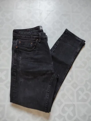 Pantalón vaquero Pull&Bear negro T.38