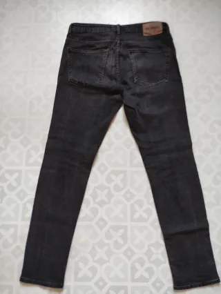 Pantalón vaquero Pull&Bear negro T.38