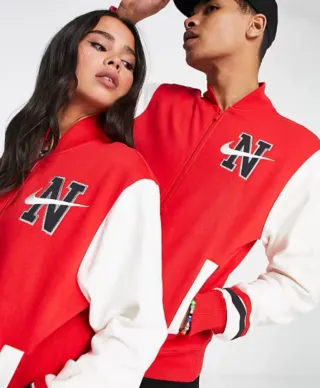 Chaqueta Bomber Nike Roja Universitaria
