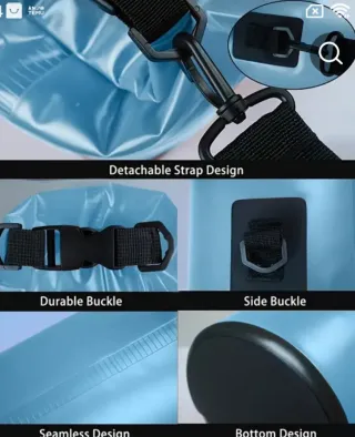 Bolsa Seca 5L Azul NUEVA con Correa Impermeable 