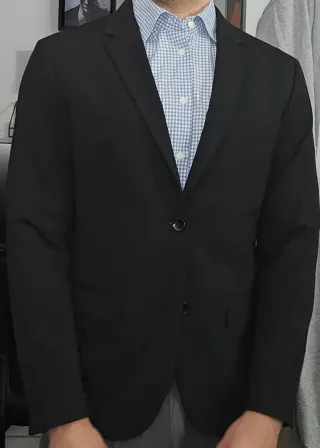 Chaqueta americana negra Mango