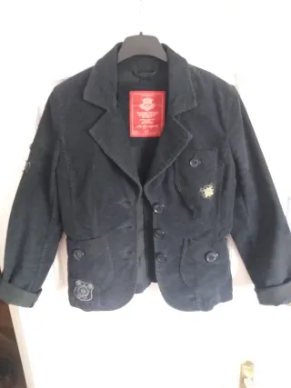 Blazer de pana estilo militar 