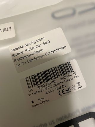 Funda protectora verde para tablet Samsung Galaxy