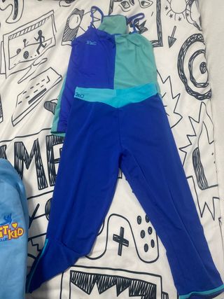Conjunto Ropa Deportiva Fit Kid Azul y Turquesa