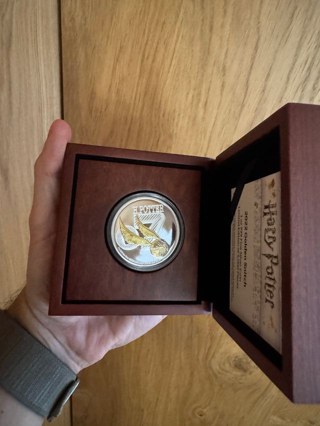 Moneda Plata 1oz Golden Snitch Harry Potter