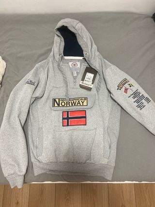 Sudadera Geographical Norway gris