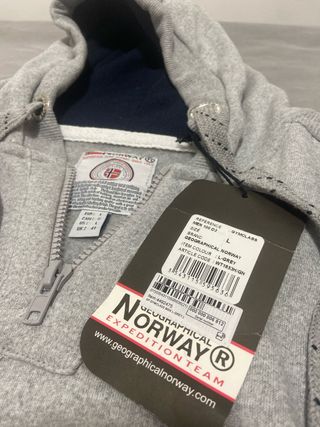Sudadera Geographical Norway gris