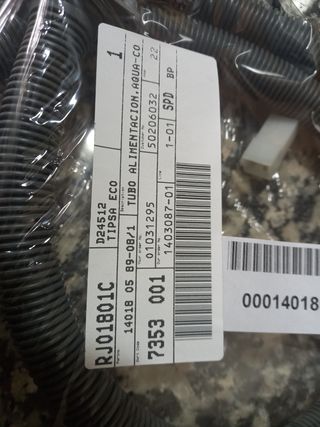 Tubo de entrada de agua para lavavajillas AEG
