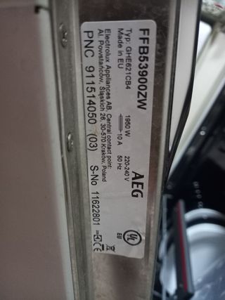 Tubo de entrada de agua para lavavajillas AEG