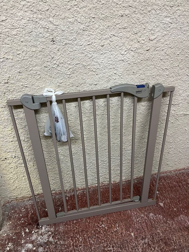 Valla para mascotas Savic metal gris