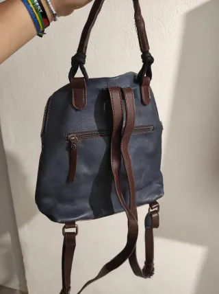Bolso Mochila Kimmidoll Azul y Marrón
