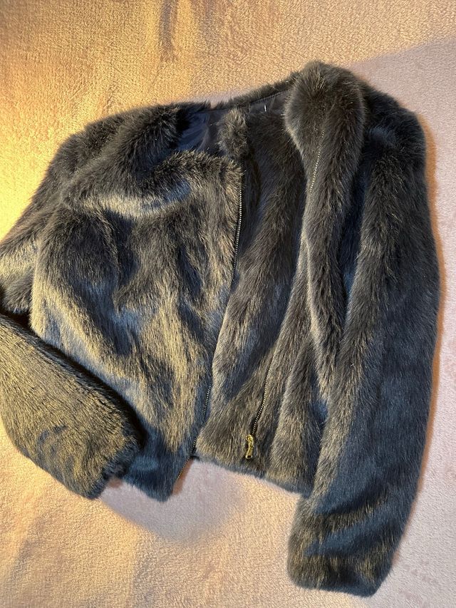 Cazadora pelo azul talla XS