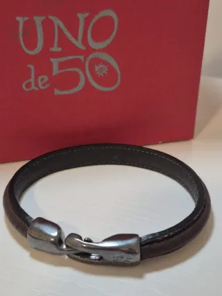 Pulseras Viceroy Cuero Trenzado negro de  Hombre.
