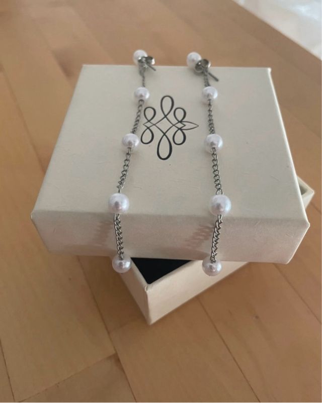 Pendientes perlas largos