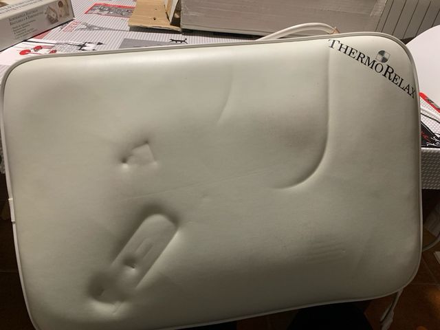 Cojín Eléctrico Masajeador Blanco y Azul