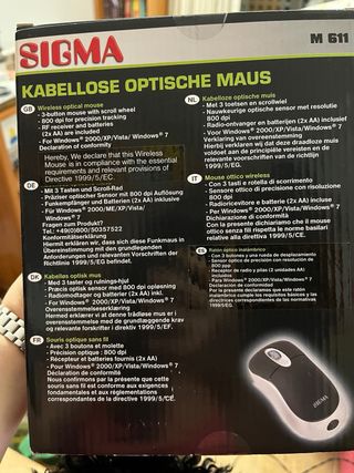 Ratón Óptico Inalámbrico Sigma M 611 a estrenar