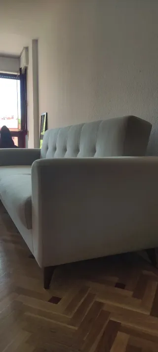 Sofá Cama Beige Tela