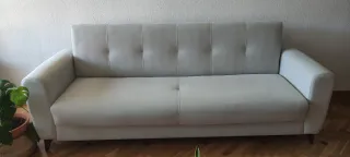 Sofá Cama Beige Tela