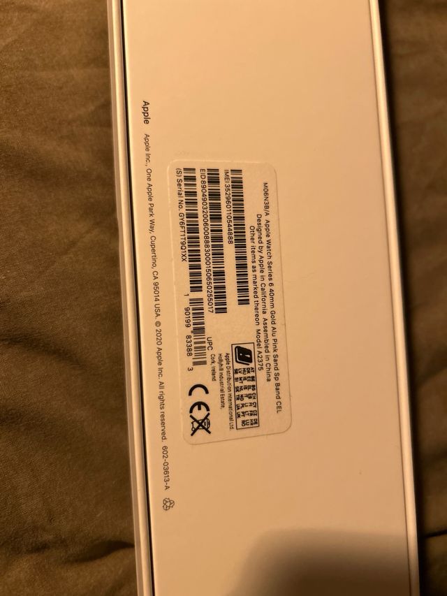 Apple Watch original en oro rosa 40mm series 6