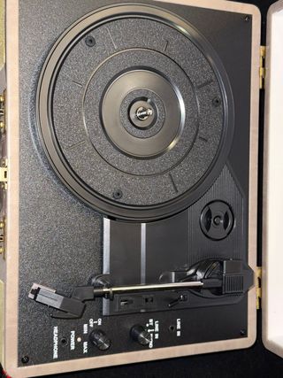 Tocadiscos Portátil Trynnay Beige/Negro