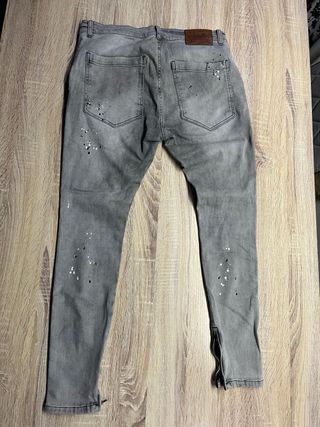 Pantalón vaquero gris SikSilk desgastado