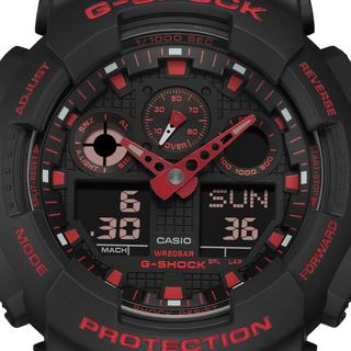 Casio G-Shock GA-100BNR-1AER Negro/Rojo