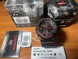 Casio G-Shock GA-100BNR-1AER Negro/Rojo