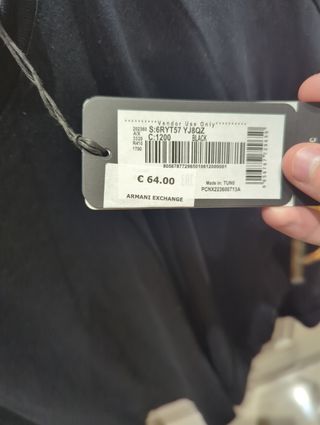 Camiseta Armani Negra Talla XL
