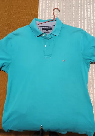 Polo Tommy Hilfiger Talla XL Color Verde turquesa 