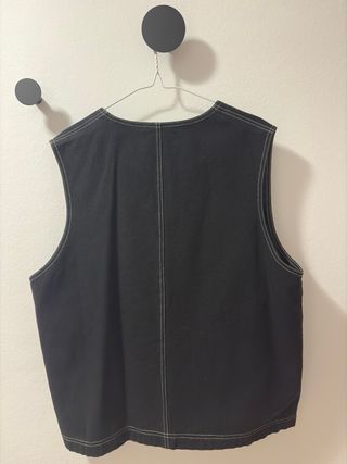 Chaleco ASOS Negro Cremallera Bolsillos