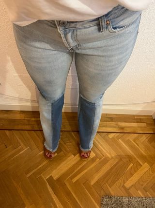 Pantalones vaqueros retro patchwork