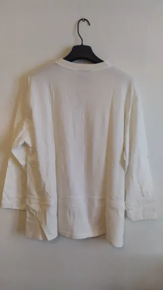 Chaqueta fina punto blanca mujer