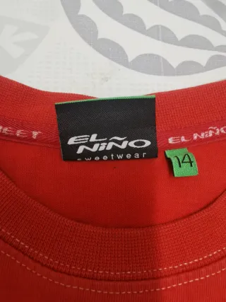 Camiseta El Niño Roja Talla 14