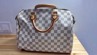 Bolso Louis Vuitton Damier Azur Speedy 30 Blanco