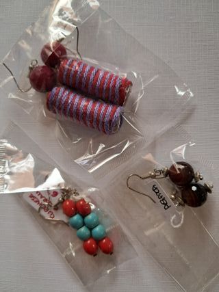 Pack 3 Pendientes Piedras Naturales