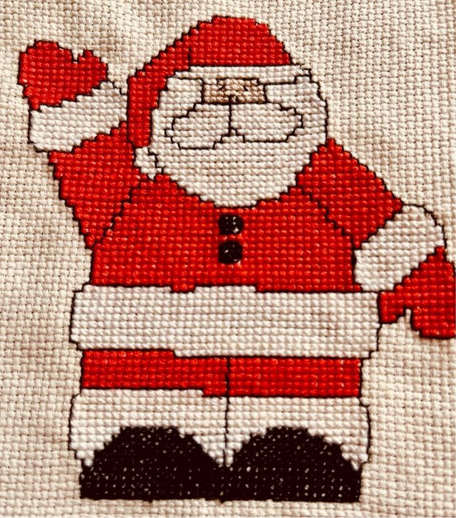 Bordados Punto de Cruz Navideños para enmarcar.