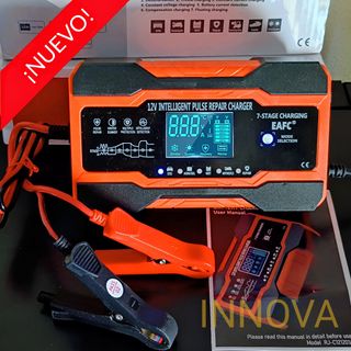 Cargador Batería Coche Camión Moto 12V. 12A.