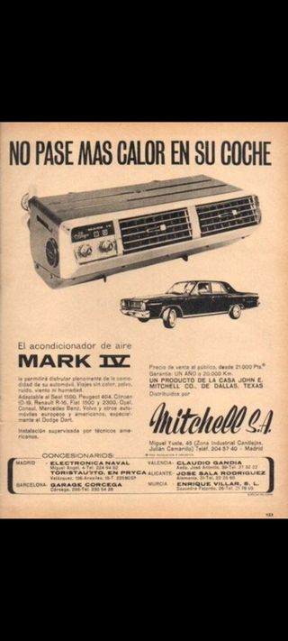 Aire Acondicionado Allegro Mark IV Coche Clásico