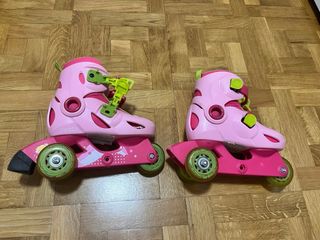 Patines rosas Oxelo talla 26-28
