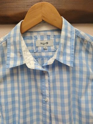Camisa Fórmula Joven Cuadros Azul Talla XL