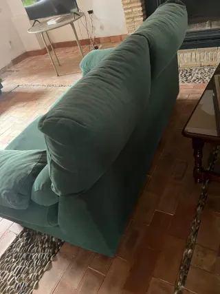 Conjunto de Sofá 3+2 tela verde Me urge vender