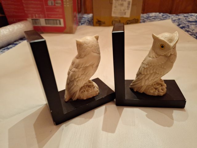 Sujetalibros Búho Resina y Escayola (Par)